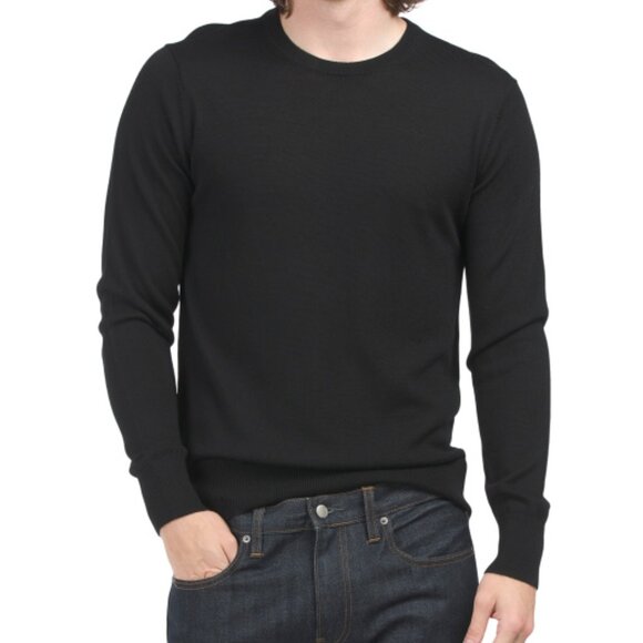 NEW  BONOBOS 100% Merino Wool Sweater black for men 362mn - Picture 1 of 3